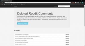 read Deleted Reddit Posts and Comments
